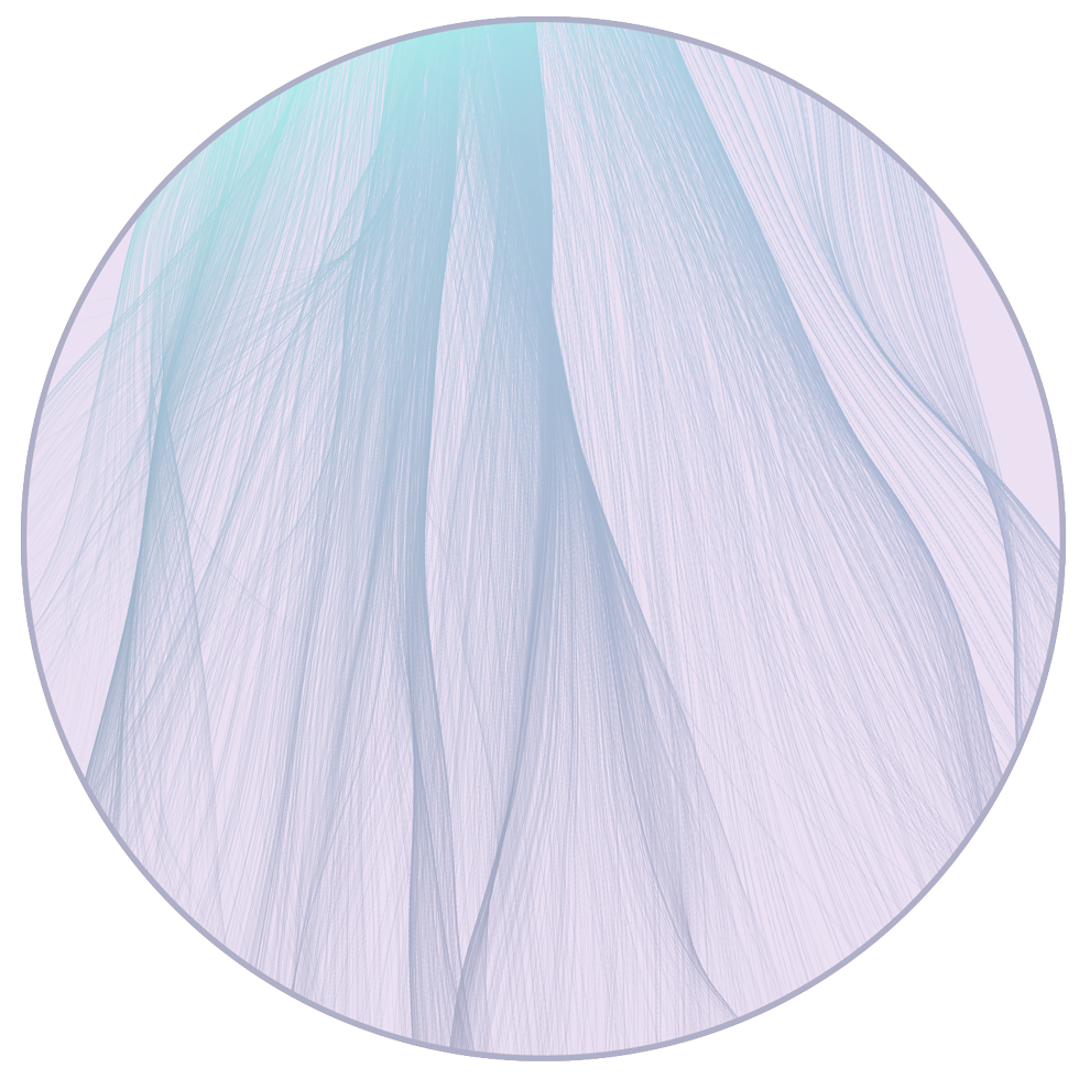 Particles traces on a light purple background
