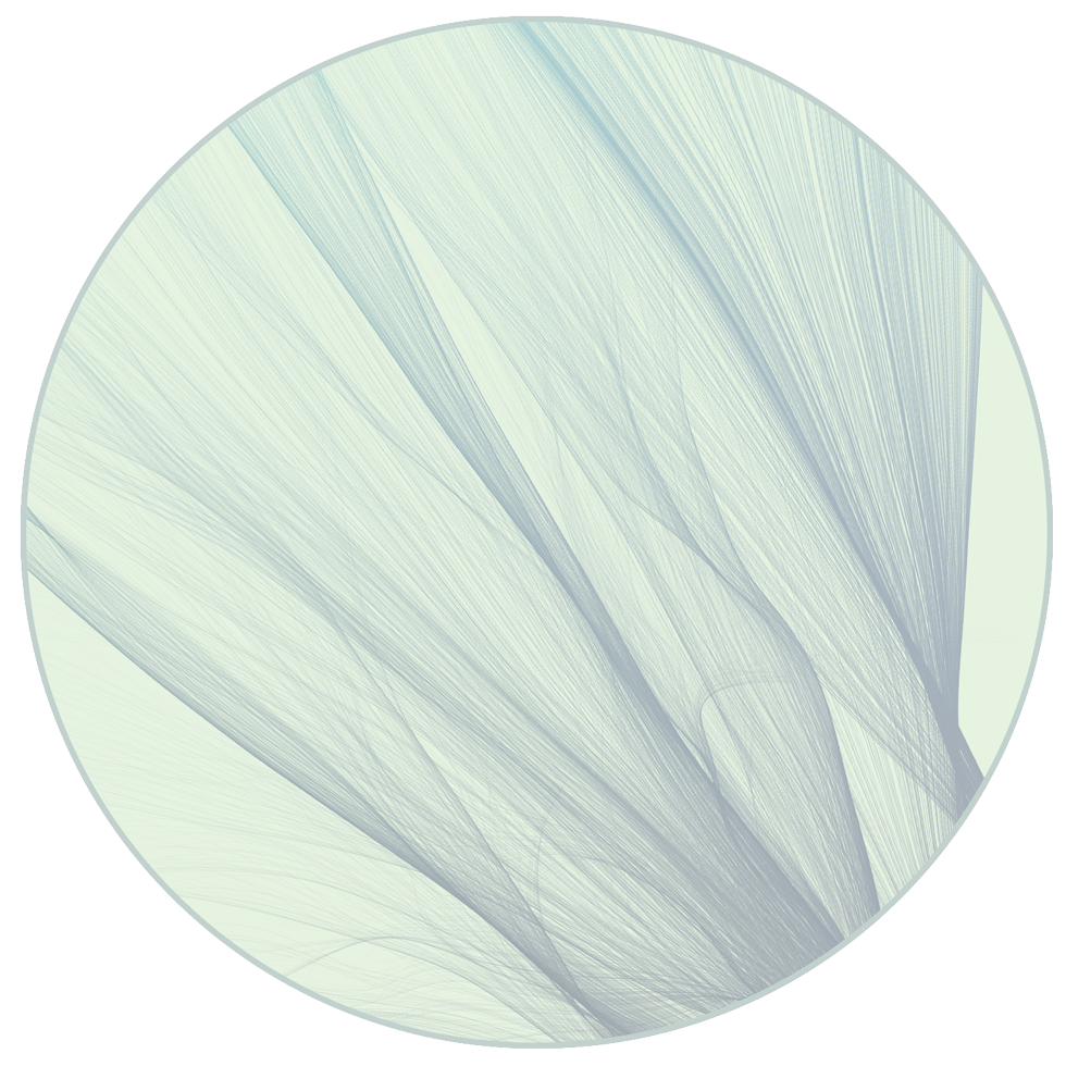 Particles traces on a light green background